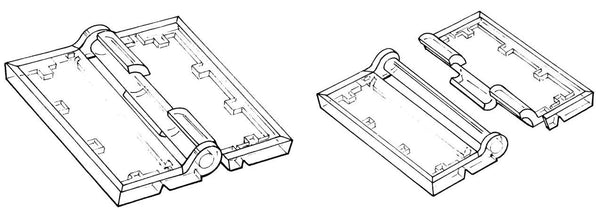 White Snap Hinge 1-1/2"W x 1-1/2" H