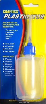 2-oz Bottle Plasticator with 22-gauge metal needle. *Preferred by fabricators.