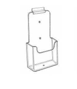 Molded Economy Styrene Slat wall Brochure Holder for media 4-1/2" x 8" OD