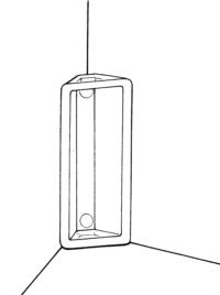Corner Block-Clear Acrylic. 3/4"h x 1/4"w x 1-7/8"L