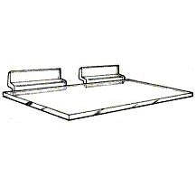 Injection Molded Slatwall Shelf- 10"w x 4"deep