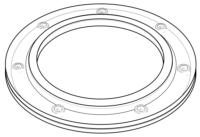 Ring Style Turntable. 4-1/4"OD x 1-5/8"ID. Clear Styerene.