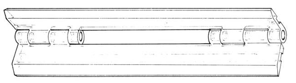 Clear Open Center 6" Hinge 1-1/2"W x 6"L