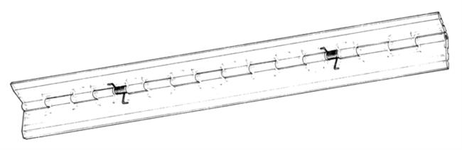Auto-Returning Spring Hinge 1-3/4"w x 12"L