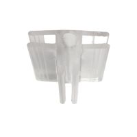 Panel Connector 3-way 90°- 1" long clear polycarbonate panel connector
