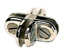 Chrome panel connector 4-way 90° chrome connector