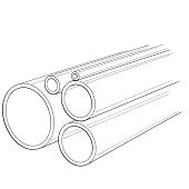 Extruded Acrylic Tube 8" OD x 7-3/4" ID x 6ft