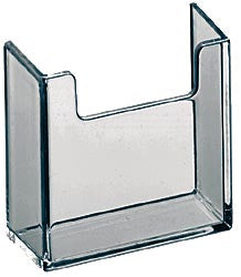 Glue-On Vertical Business Card Holder-Cut Out Front