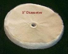 Large Buffing Wheel-Loose Cotton 8" diameter / 60ply with a 5/8" arbor hole