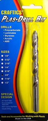 Craftics 3/8" Plas-Drill Bit