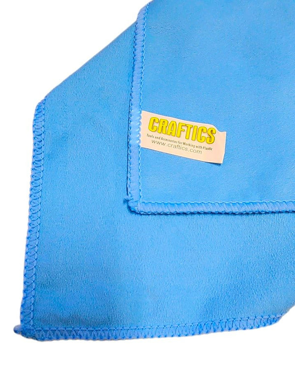 Microfiber Smooth Towel Blue suede-like towel 16in x 16in