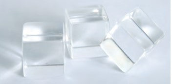 Clear Acrylic Tumbled Cube 3/4"