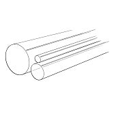 Extruded Clear Acrylic Round Rod 1/4" x 6ft