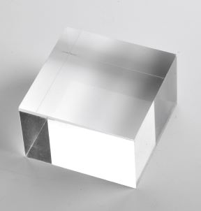 Clear Acrylic Diamond-Edge Finished Block 1-1/2" x 6" x 6"