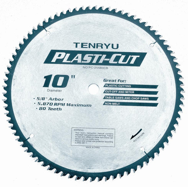 Plastic Cutter Saw Blade 12"diam x 100 tooth x 1" arbor